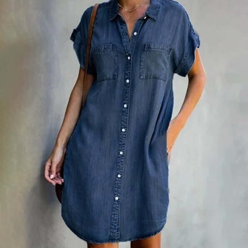 Lucy™  - Elegant Denim Dress with Tummy Coverage