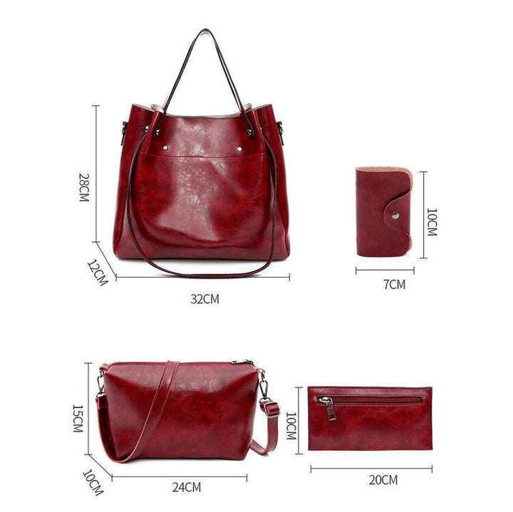 Mila™ - VINTAGE WOMEN'S 4-PIECE BAG SET