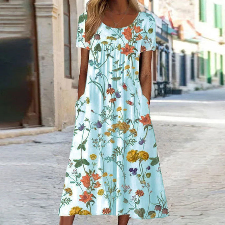 Matilda™ -Boho Floral Dress with Tummy Coverage