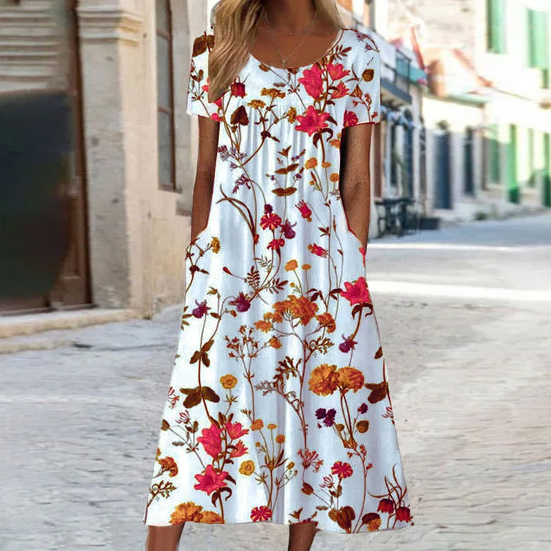 Matilda™ -Boho Floral Dress with Tummy Coverage