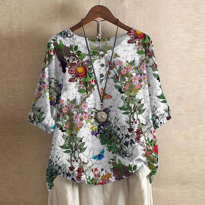 Scarlet™ - Vintage Floral Charm Top